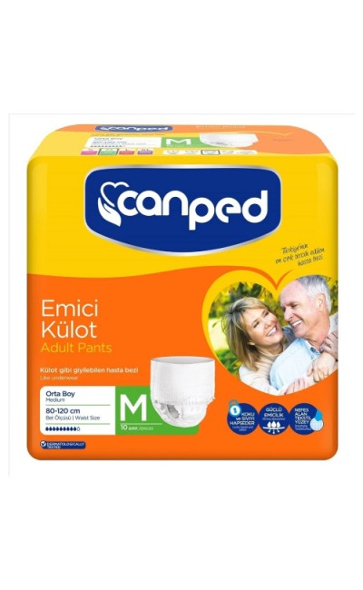 Canped Hasta Bezi Emici Külot Med. 10'lu