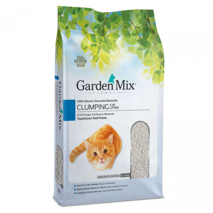 Garden Mix Kalın Taneli Topaklaşan Kokusuz Kedi Kumu 5lt