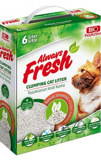 Bio Pet Active Natural Doğal Kokusuz Topaklanan Kedi Kumu 6 Lt…