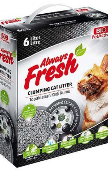 Bio Pet Active Always Fresh Active Carbon Topaklanan Kedi Kumu 6 Lt…